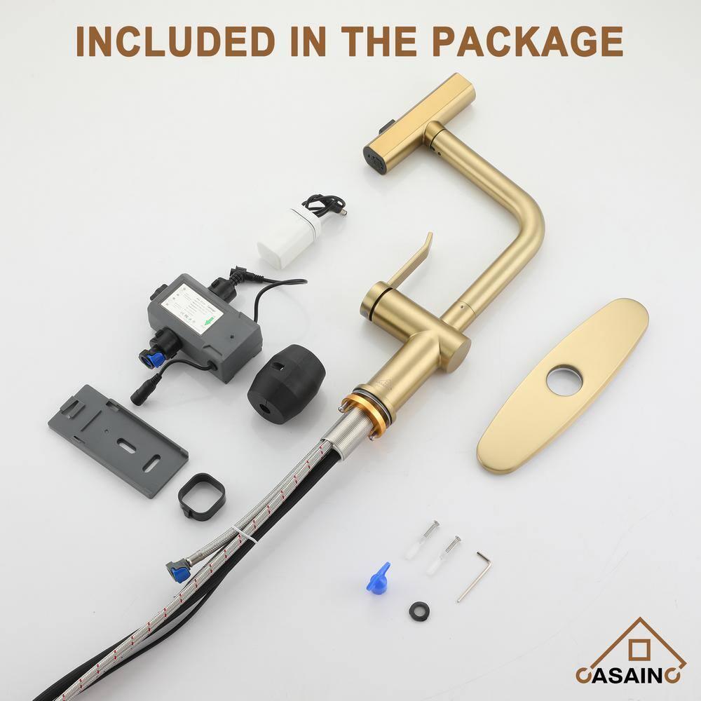 Willow Single Handle Pull Out Kitchen Faucet with Touchless Sensor, Three-function Mode Sprayer