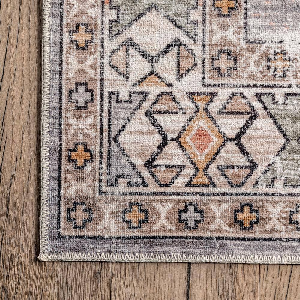 Nuloom Mae Motif Pet Friendly Machine Washable Area Rug, 4' x 6', Brick