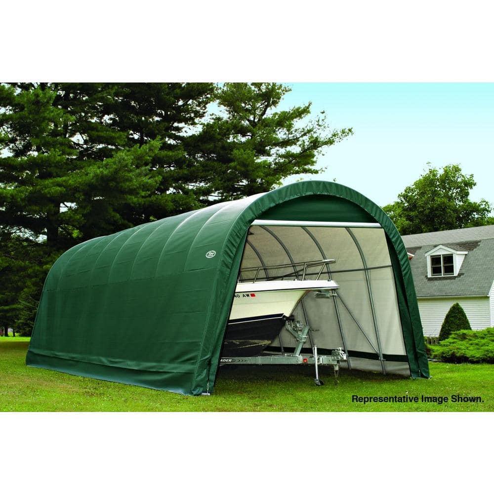 ShelterLogic Round Style Shelter, Green Cover
