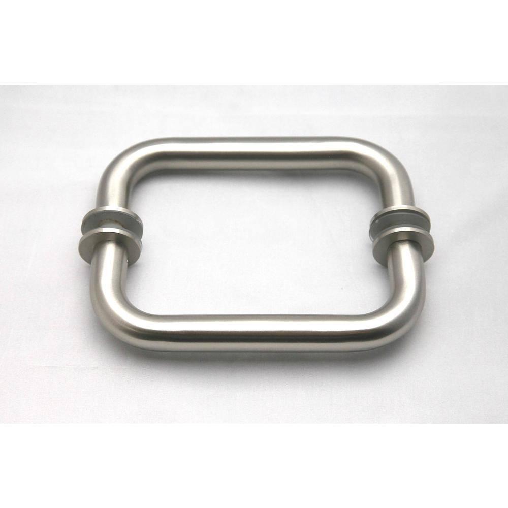 Glass Warehouse Illume 53 in. x 37 in. x 78 in. 90-degree Fully Frameless Wall Hinged Glass Shower Enclosure 90-WH-53-37-BN