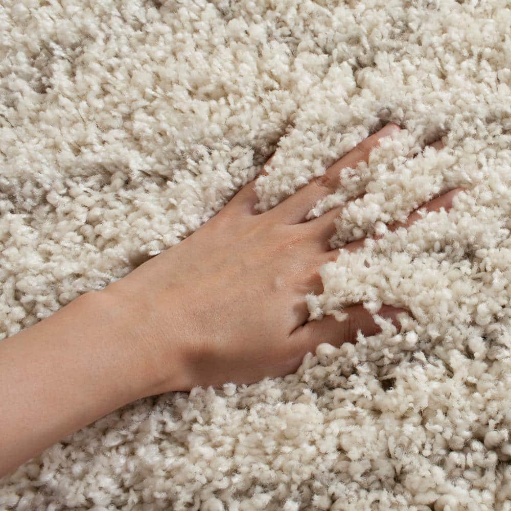 Arizona Shag ASG741 Power Loomed Indoor Area Rug - Ivory/Beige - 6'7"x9'2" - Safavieh
