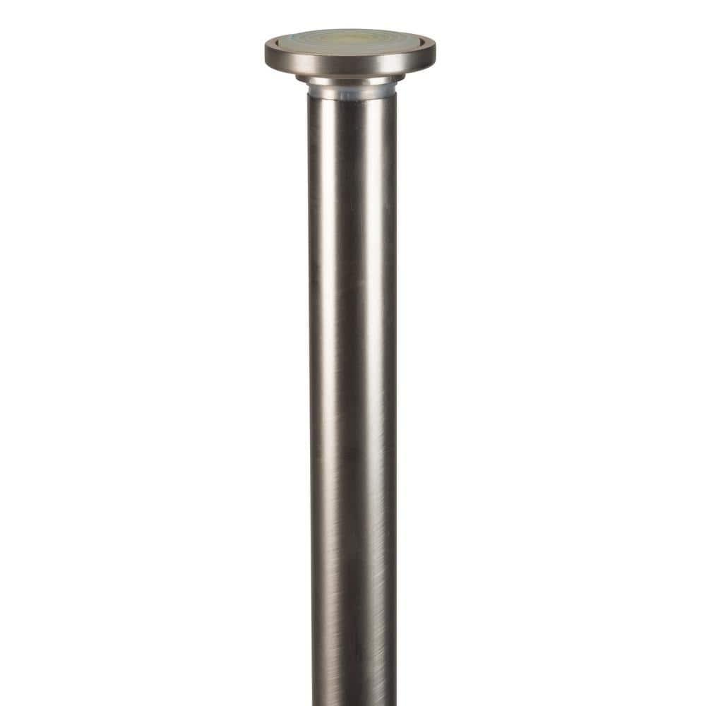 Home Details 24" to 42" Adjustable Steel Straight Curtain Tension Rod, Satin Nickel