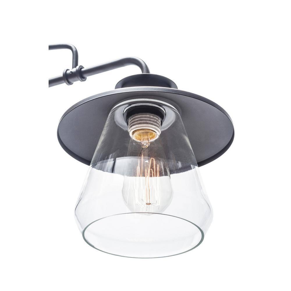 Globe Electric Oil Rubbed Bronze Vintage Pendant, 3-Lights, with Clear Glass Shades, 64845