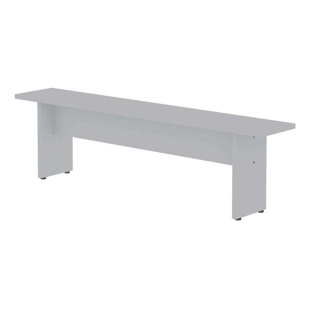 3pc Nomad 67.91" Modern Dining Set White - Manhattan Comfort: Rustic Charm, MDF, Seats 6