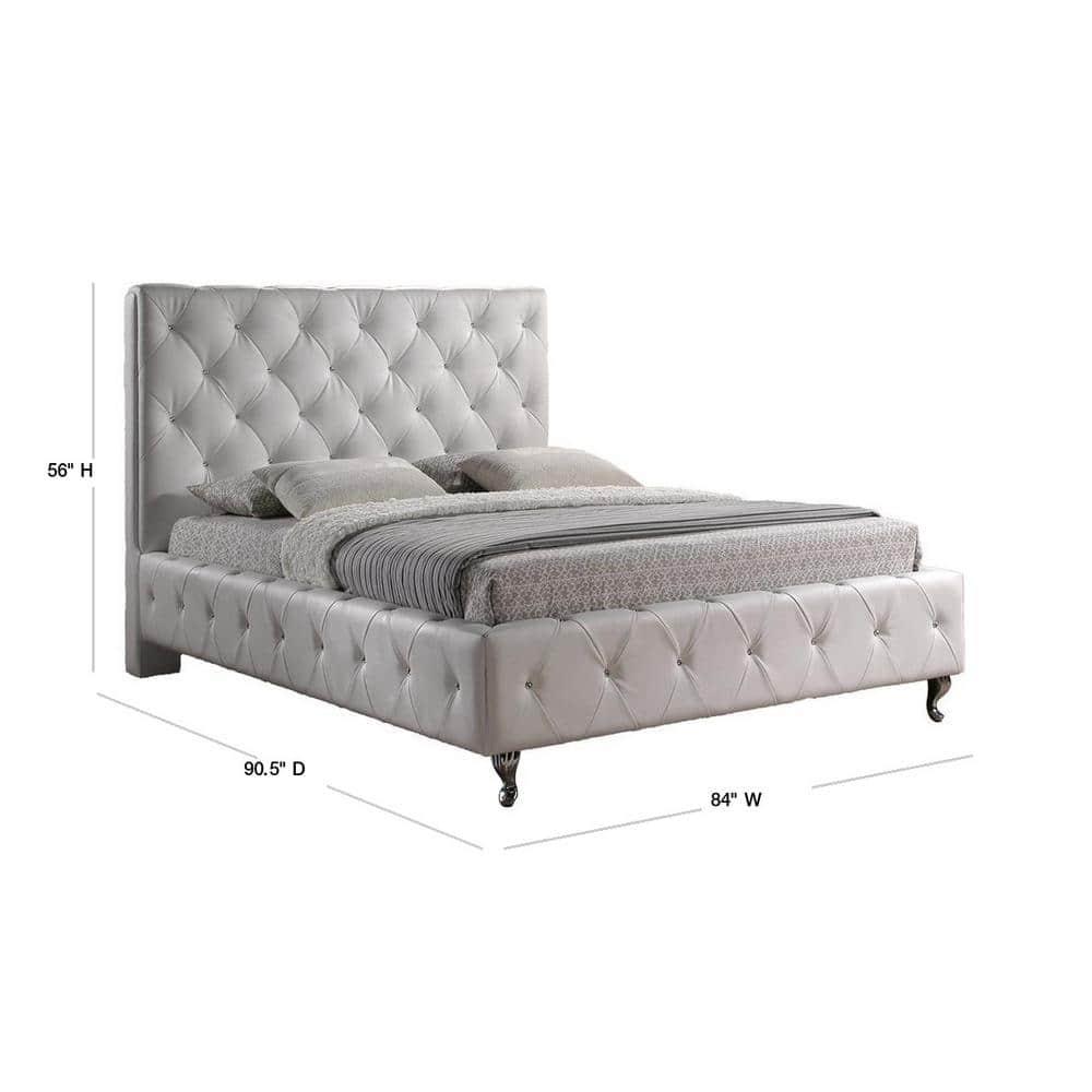 House of Hampton® Sanjuana Vegan Leather Platform Bed