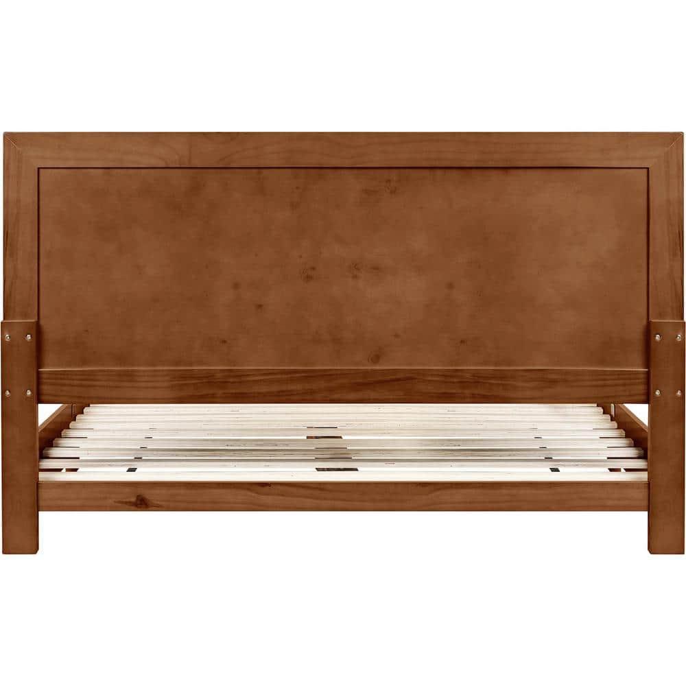 Camden Isle Oxford Platform Bed | Paneled Headboard | Low Profile | Queen, Walnut