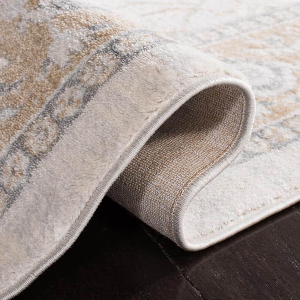 Isabella ISA936 Power Loomed Area Rug - Cream/Beige - 6'7"x6'7" - Safavieh.