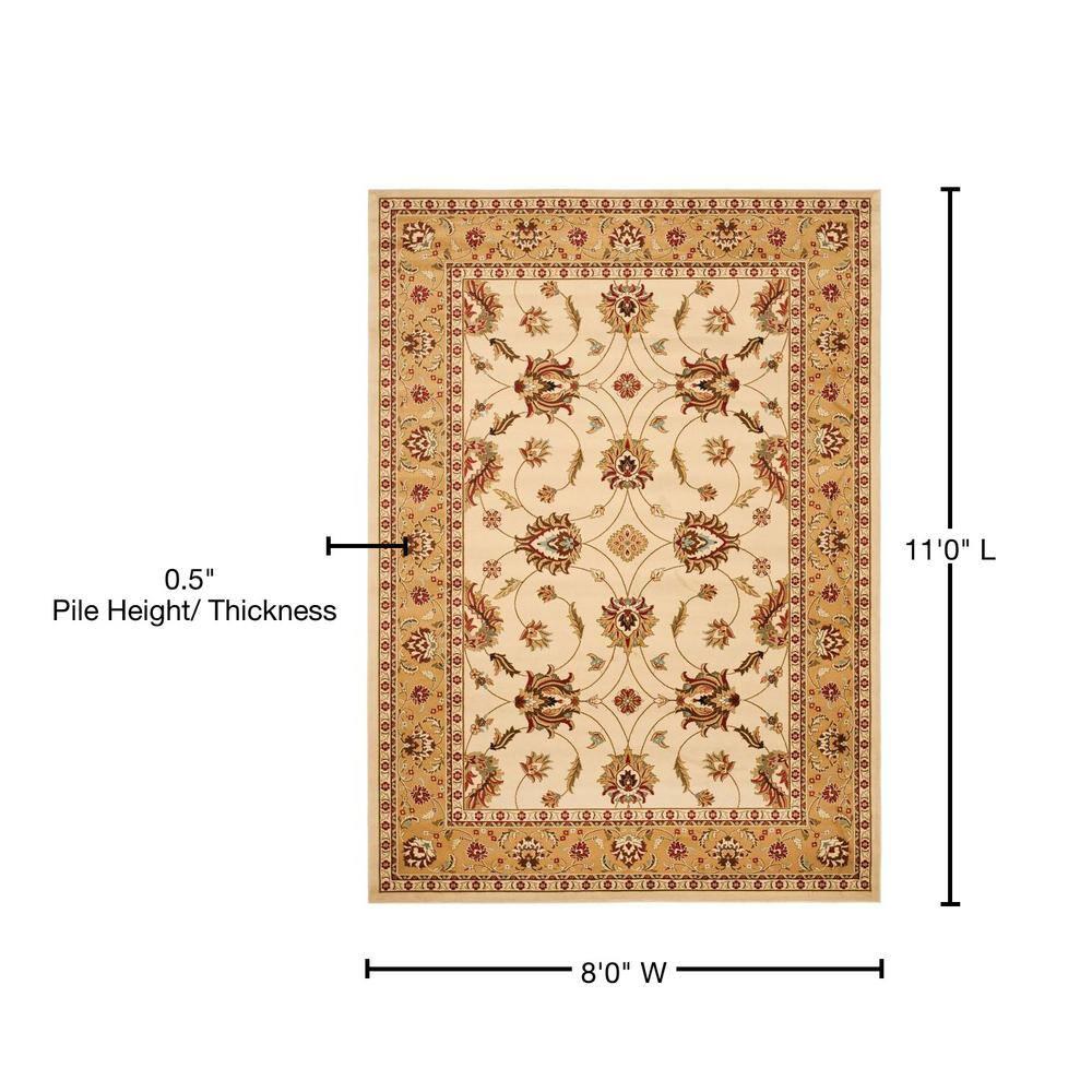 Lyndhurst LNH553 Power Loomed Area Rug - Ivory/Beige - 8'x11' - Safavieh.
