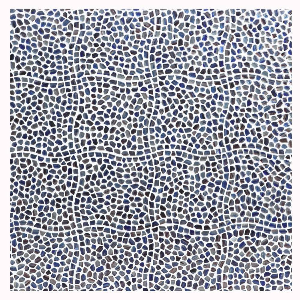 Bond Tile Fractal Pebble 11.88 in. x 11.88 in. Polished Glass Wall Mosaic Tile (0.98 Sq. Ft. / Each)