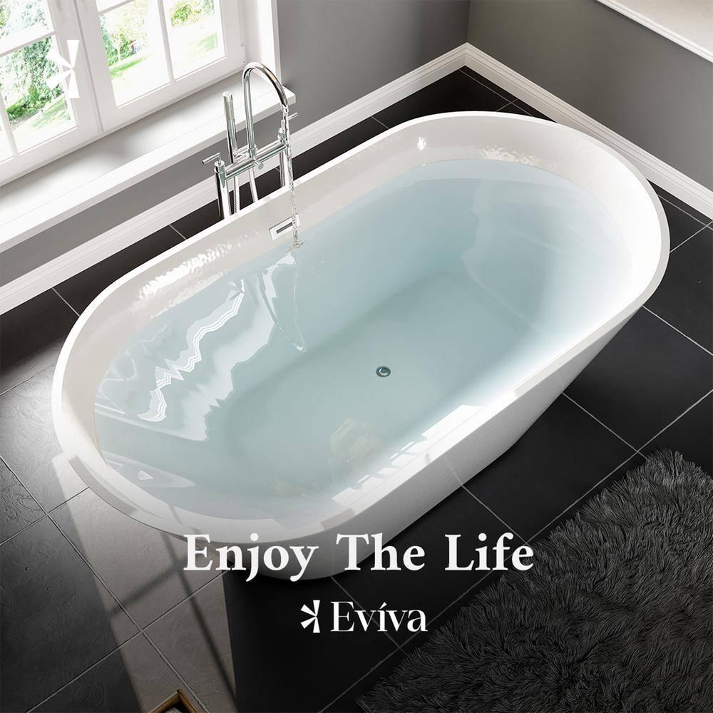 59'' x 32'' Freestanding Soaking Acrylic Bathtub