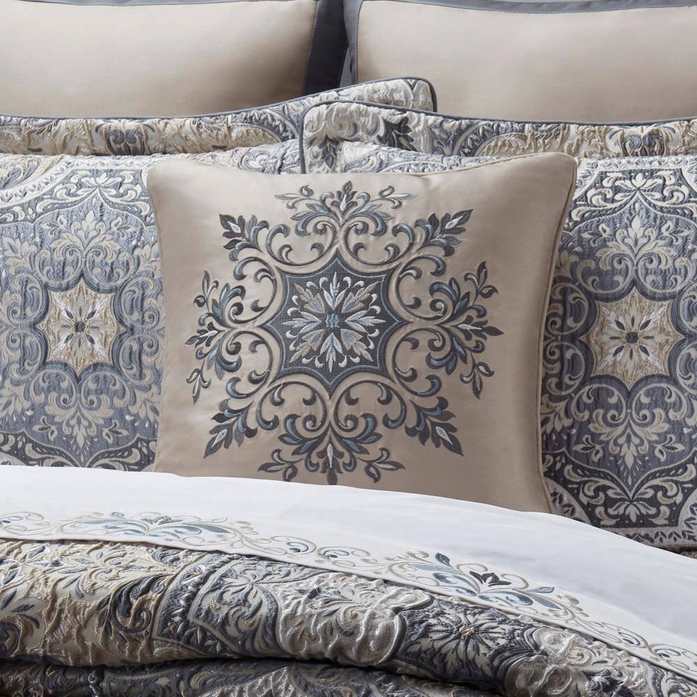 Five Queens Court Leonard 18" Square Decorative Throw Pillow