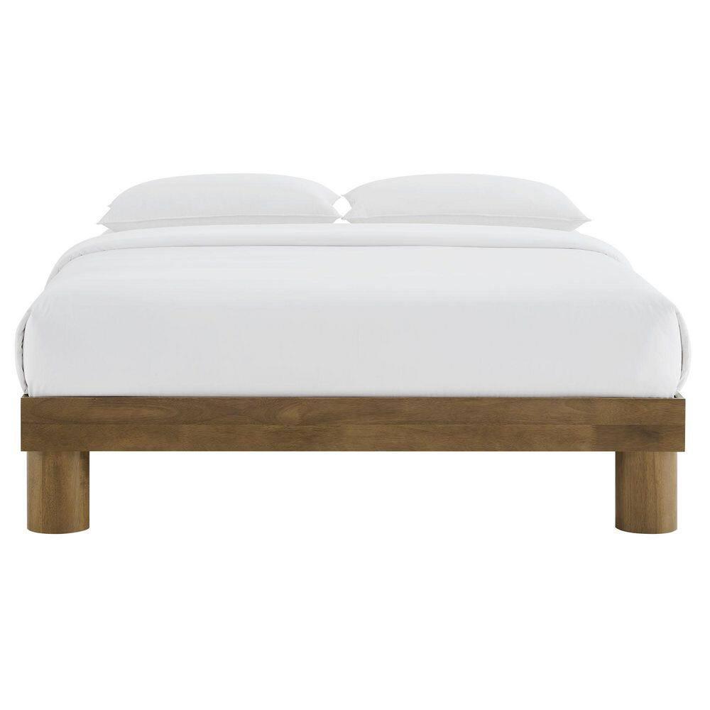 Modway Runa Wood Platform Bed In French Oak