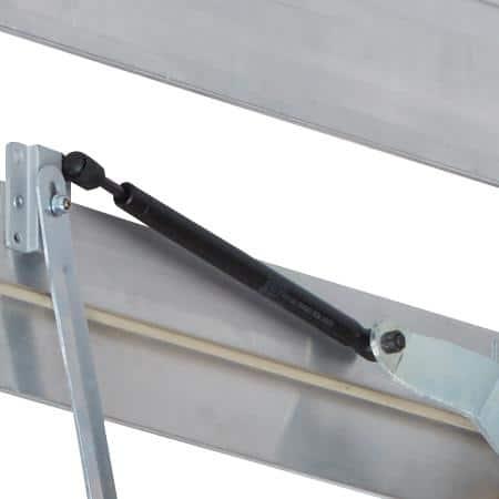 Louisville Ladder Aluminum Attic Ladder R10 Insulated Door 375 lbs Capacity 30 x 54 Inch Opening