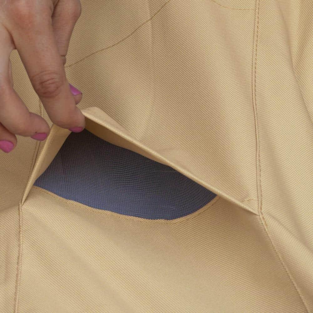 Beige and Brown Water-Resistant Canopy Swing Cover