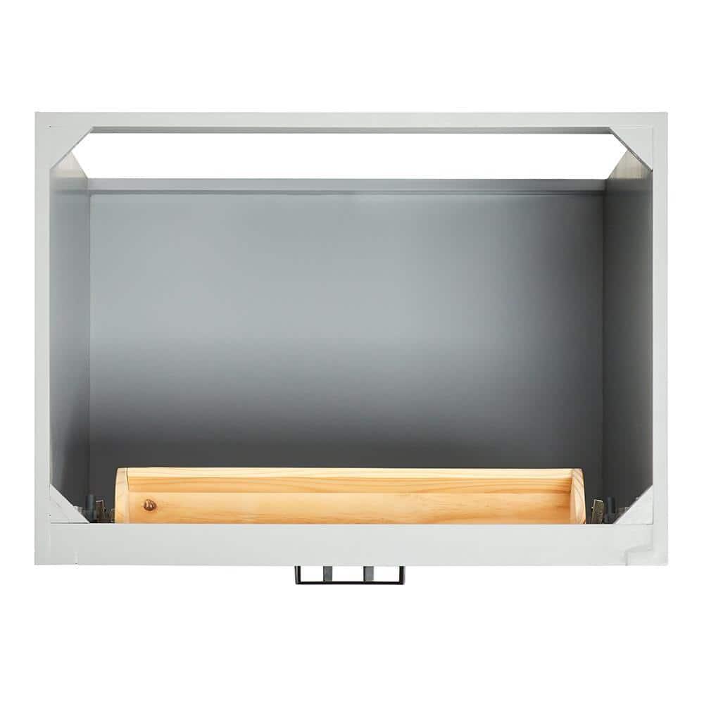 Thornaby 30'' Solid Wood Single Bathroom Vanity with 1.5'' White Quartz Top, Oval Sink