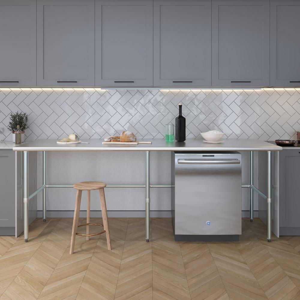 AmGood 30 in. x 96 in. Open Base Stainless Steel Work Table | Residential & Commercial