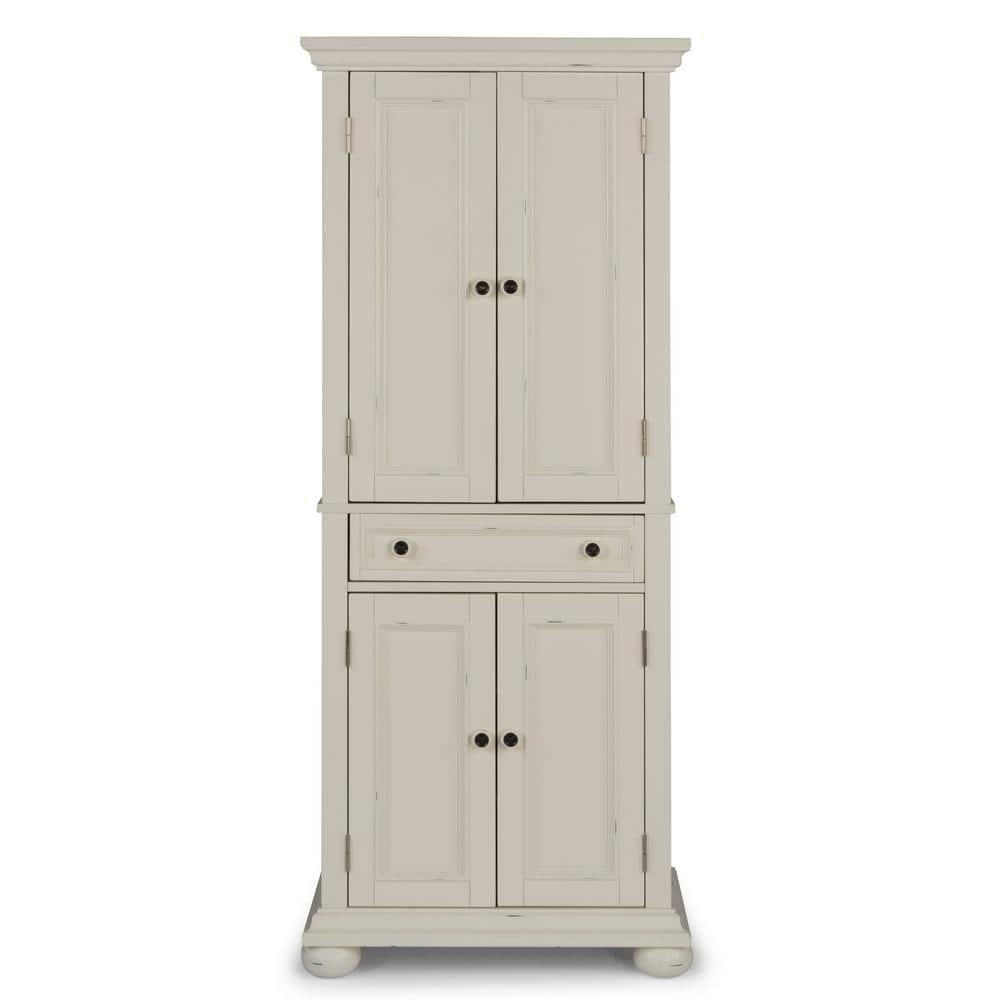 Home Styles Dover Kitchen Pantry White : Hardwood Construction, 4-Door Design, Adjustable Shelves, 1 Drawer