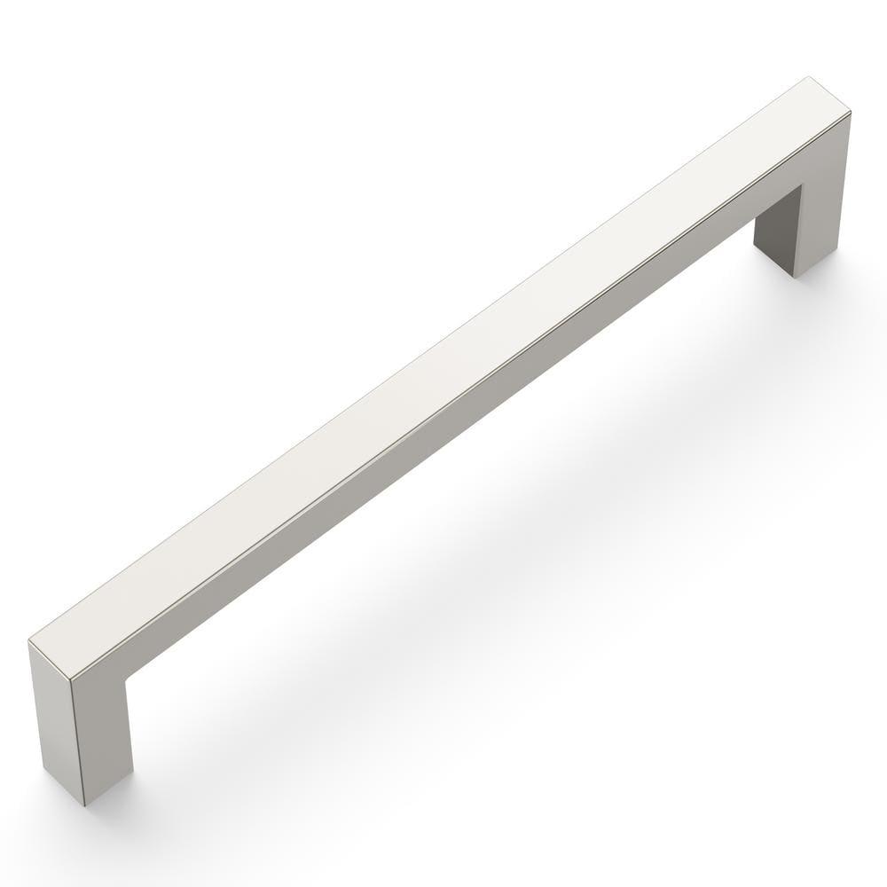Hickory Hardware Pier Collection Handle Pull - 5-1/16" Center to Center Cabinet Pull Satin Nickel - Contemporary Hardware for Drawers & Cabinets (Set of 10)