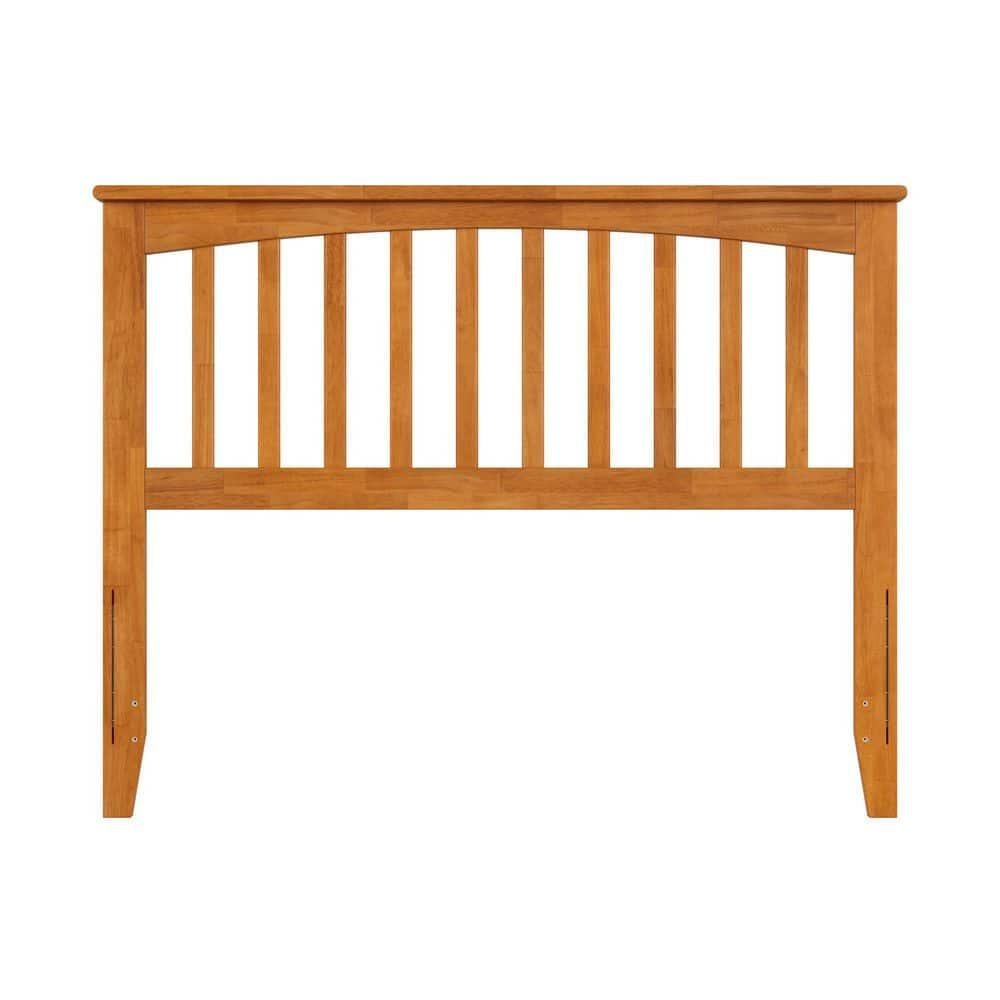 AFI Furnishings Mission Full Solid Wood Headboard with Attachable Charger in Light Toffee