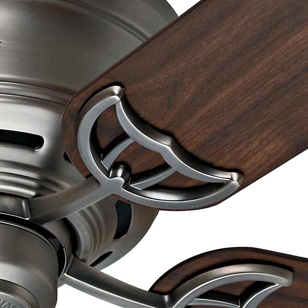 Low Profile III 52 in. Indoor Antique Pewter Ceiling Fan For Bedrooms