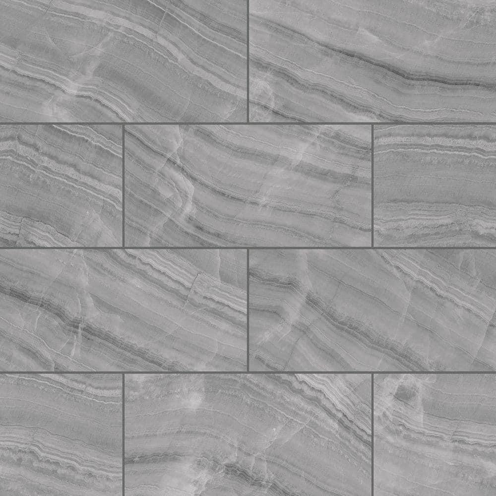 Bedrosians Gemma 12" x 24" Porcelain Marble Look Wall & Floor Tile