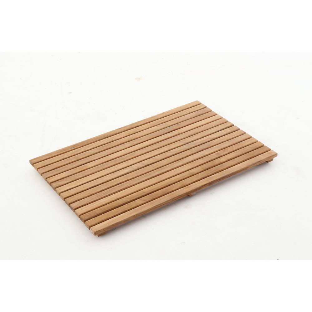 Nordic Teak 31.4" x 19.6" Natural Shower and Bath Mat - Beige