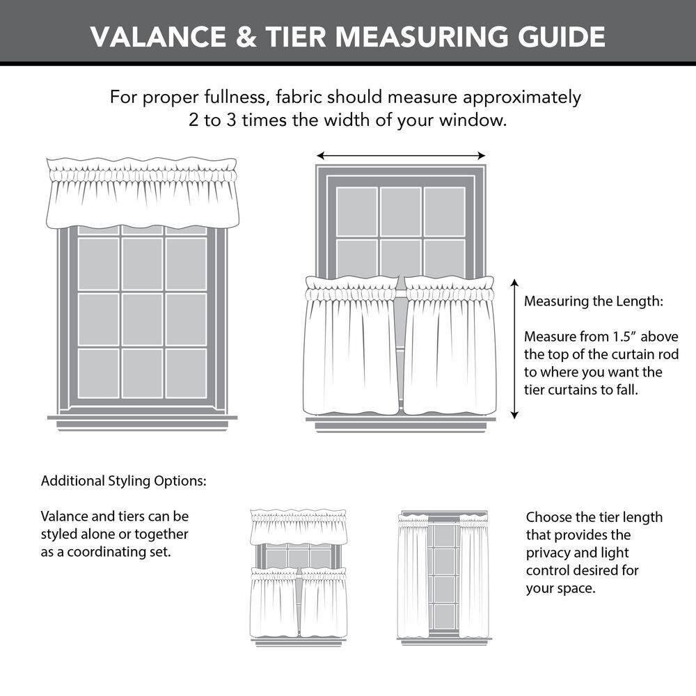 2pc 52"x36" Archaeo Washed Cotton Twist Tab Cafe Curtain Tier Pair Ivory: Kitchen Curtains, 36 Inch, Solid Off-White
