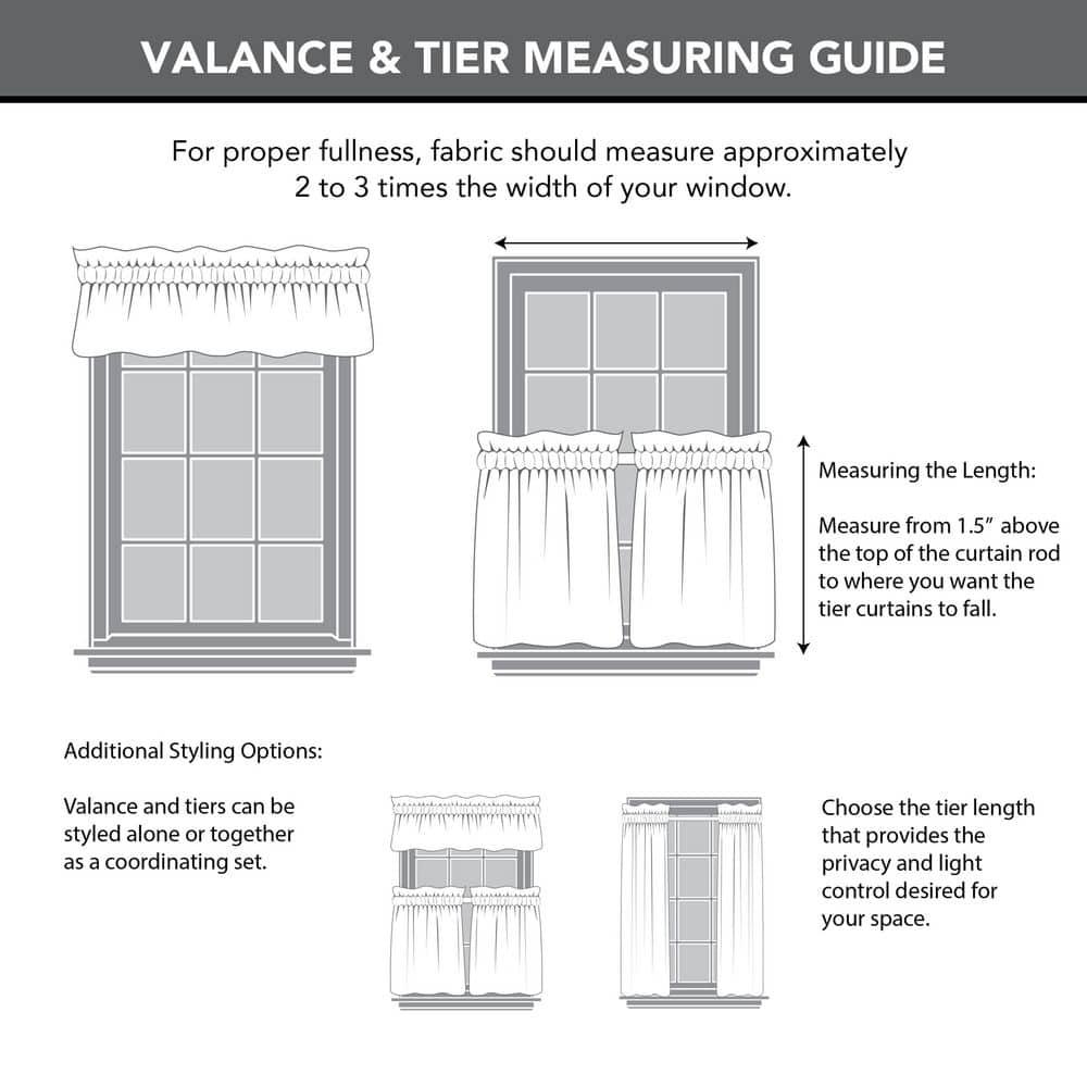 2pc 52"x36" Archaeo Washed Cotton Twist Tab Cafe Curtain Tier Pair Silver Gray: Kitchen Curtains, 36 Inch Length