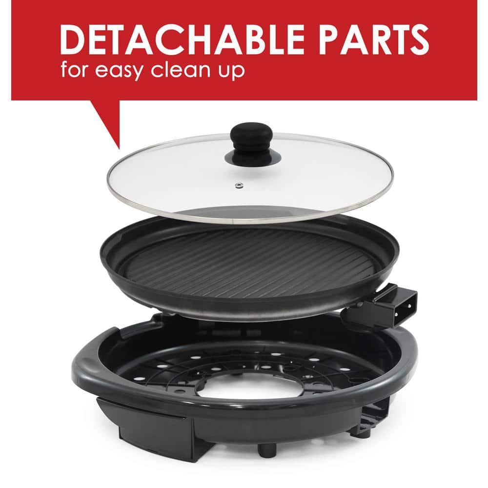 Elite Gourmet EMG-980B 14 Electric Indoor Grill, Black