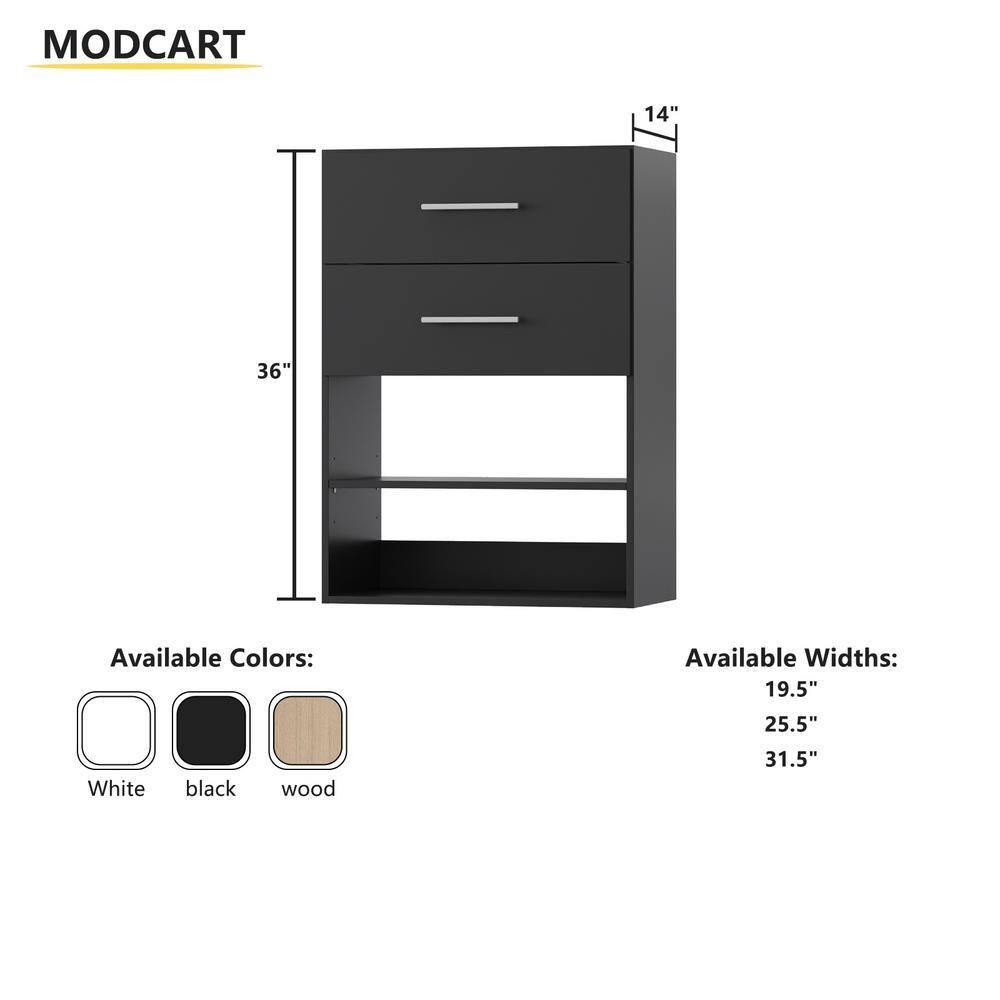 HOMEIBRO 2 Drawer Short Tower Closet Unit Closet System
