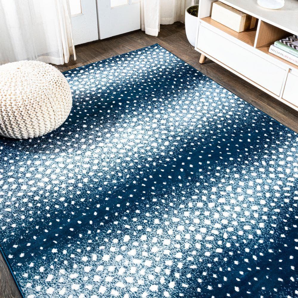 4'x 6' Antelope Modern Animal Area Rug, Navy/Cream - JONATHAN Y