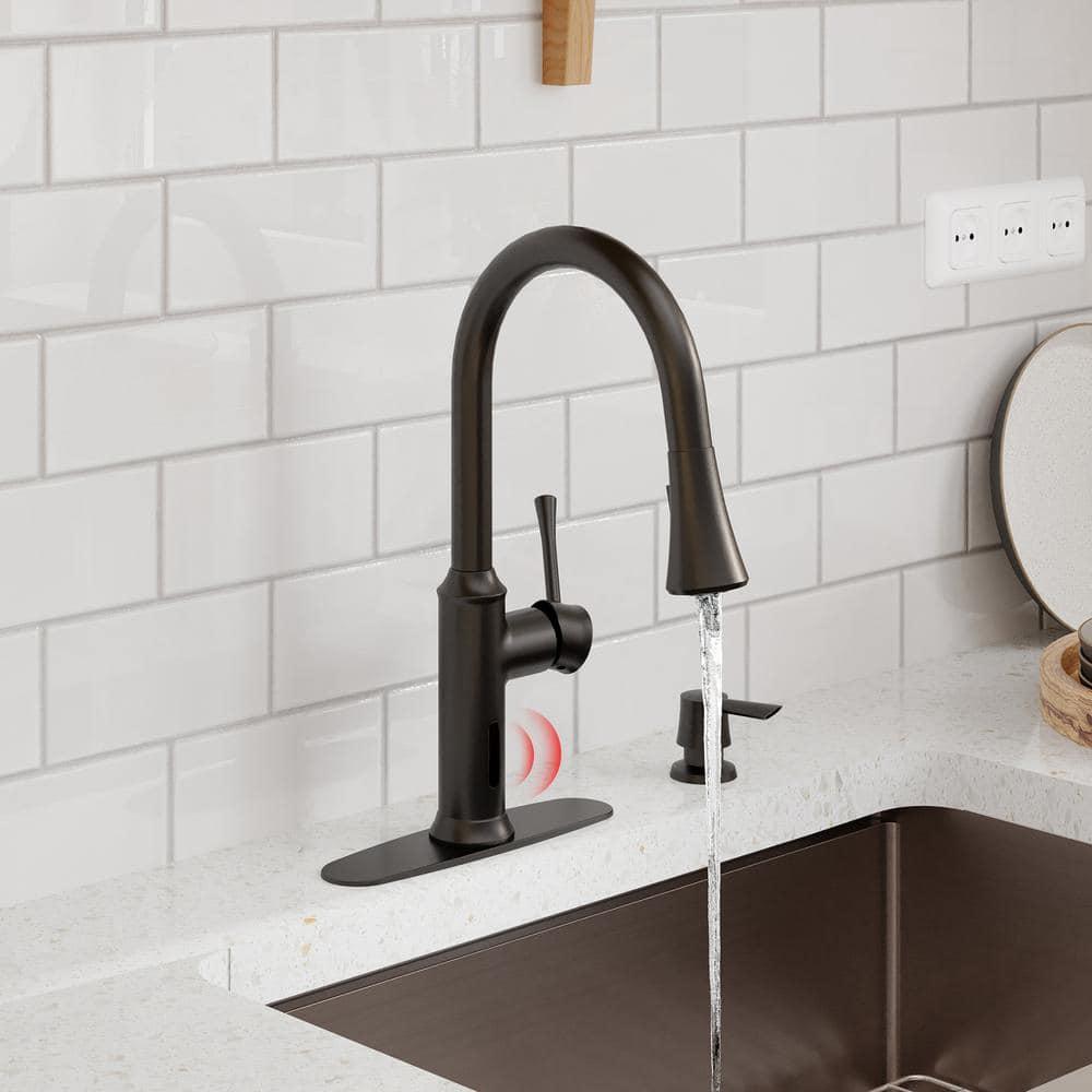 Willow Smart Faucet Touchless Pull Down Sprayer Kitchen Faucet with Voice and Motion Control