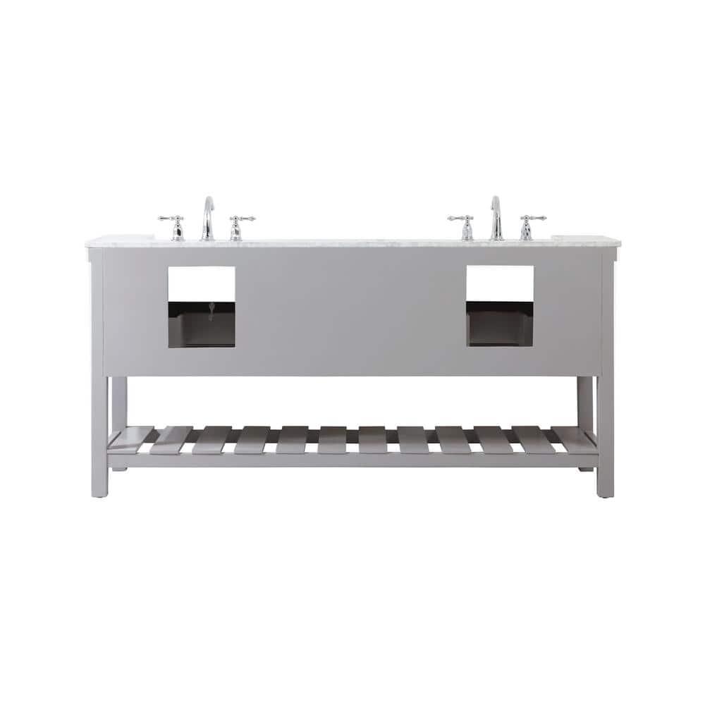 Pelaghia 72'' Double Bathroom Vanity with Marble Top