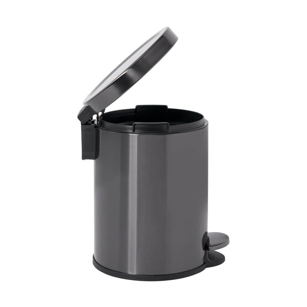 Rubbermaid 1.6 Gal. Stainless Steel Round Step-On Household Metal Trash Can