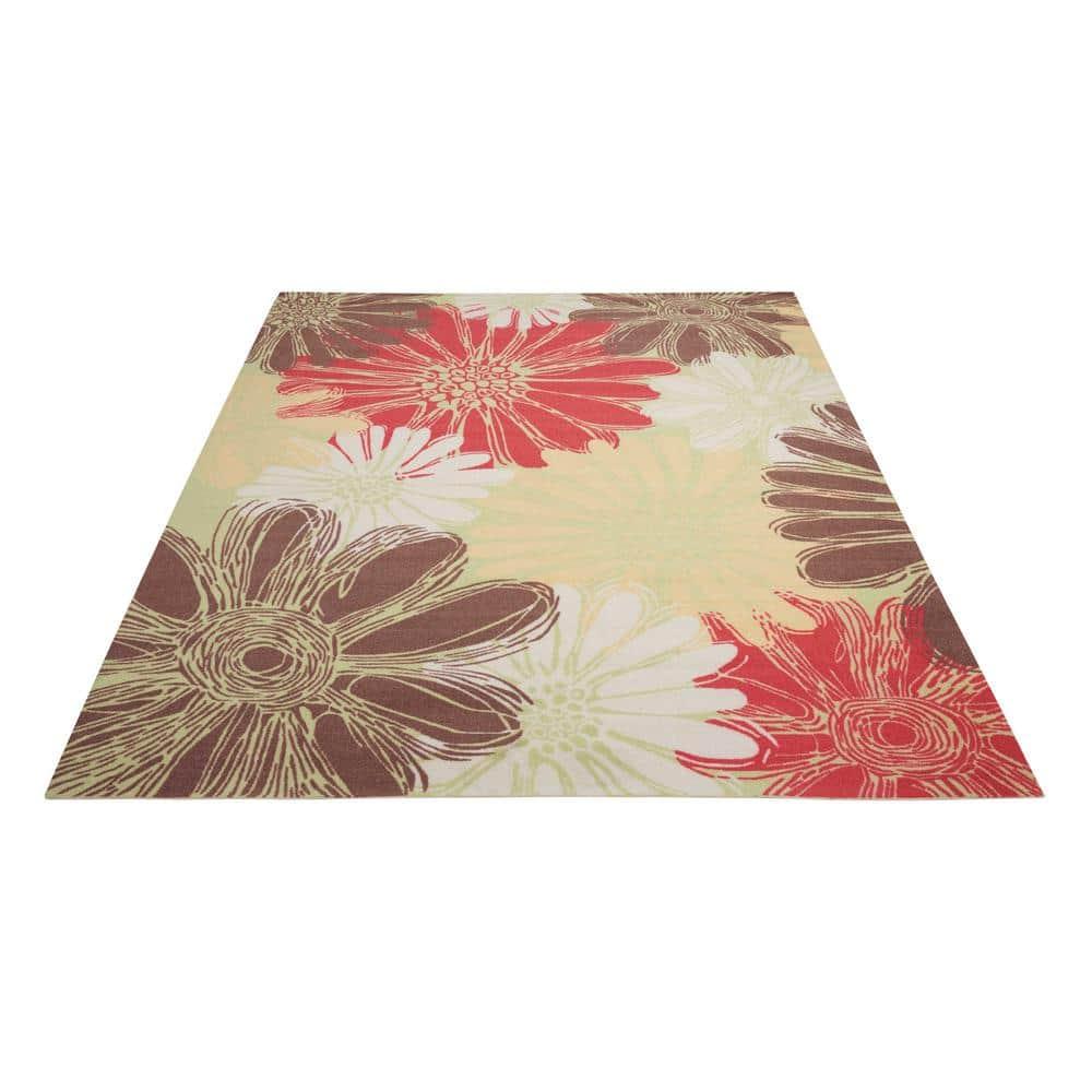 Nourison Home & Garden Green Indoor/Outdoor Area Rug RS022 5'3" x 7'5"