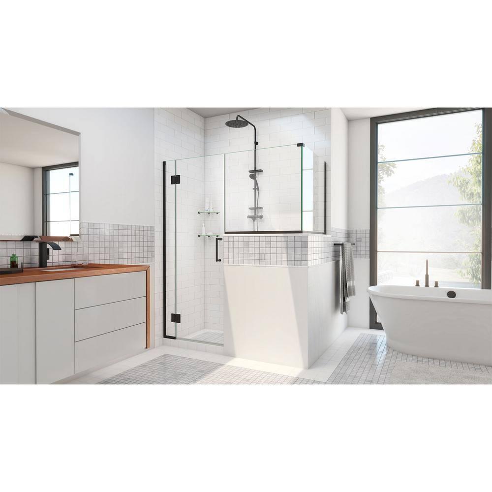 Unidoor-X 60 W x 36.38 D x 72 H Frameless Rectangle Hinged Shower Enclosure
