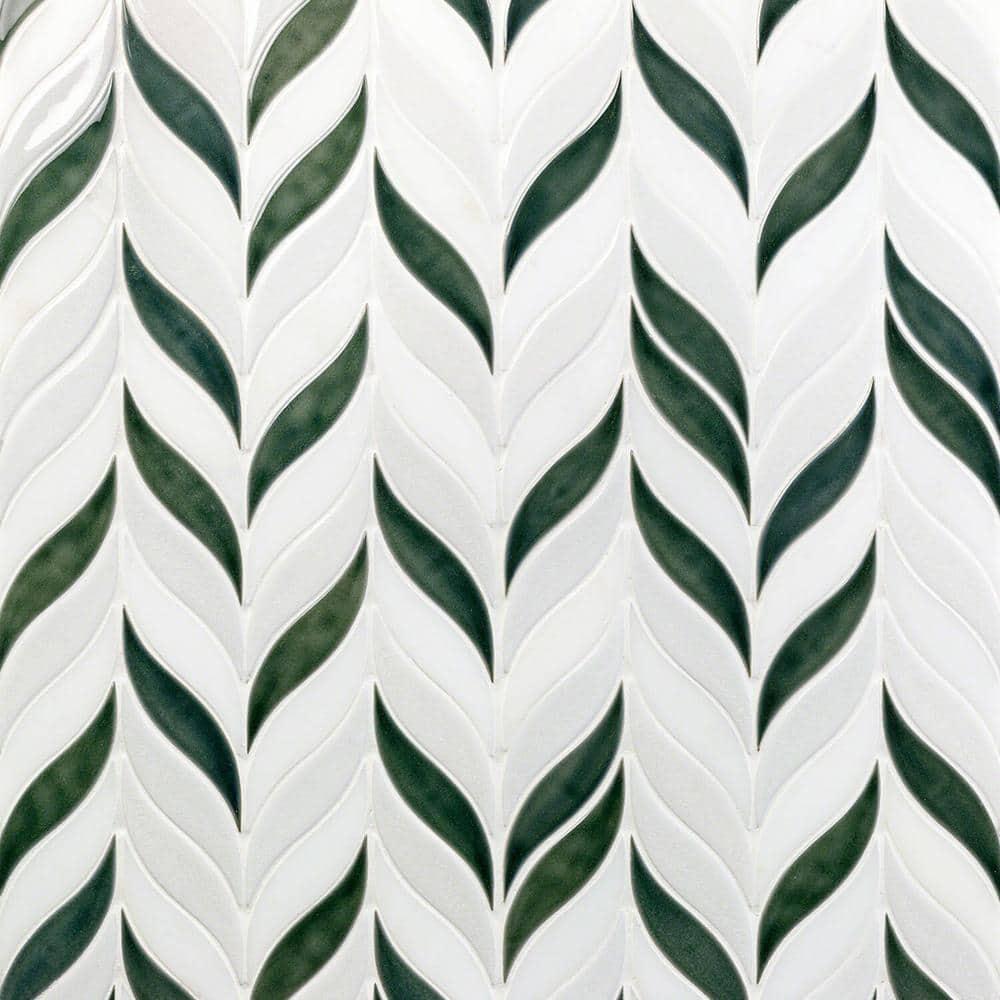 Divine Sprig 2" x 3" Ceramic Mosaic Wall Tile (0.86 Sq. Ft. / Sheet)