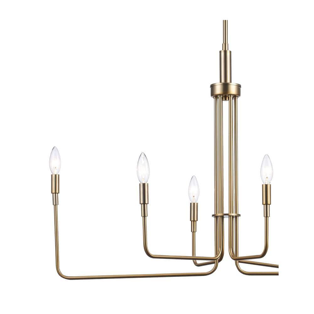 Charlotte Midcentury Modern Antique Gold Cluster Chandelier