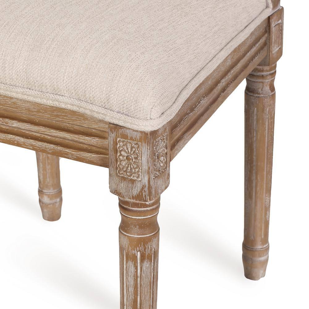 Noble House Beckstrom Indoor French Wood Dining Chair, Set of 2, Beige, Natural