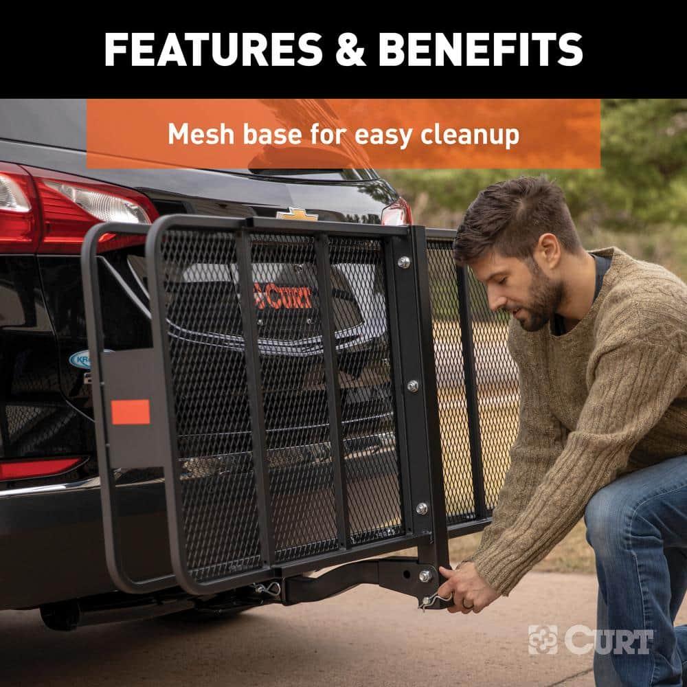 Black Steel Mesh Folding Cargo Carrier for Vans
