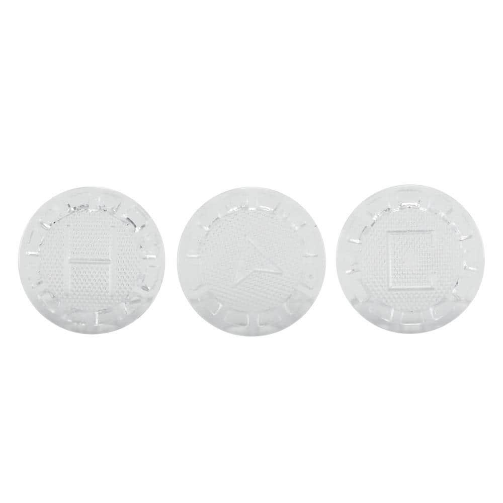 (3-Pk) Danco Index Button for Price Pfister Faucets Clear 80677
