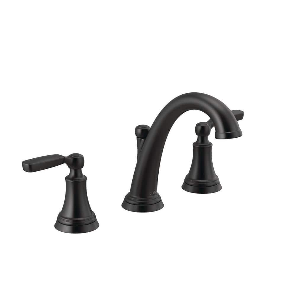 Woodhurst Widespread Bathroom Faucet 3 Hole, 2-handle Bathroom Sink Faucet with Drain Assembly