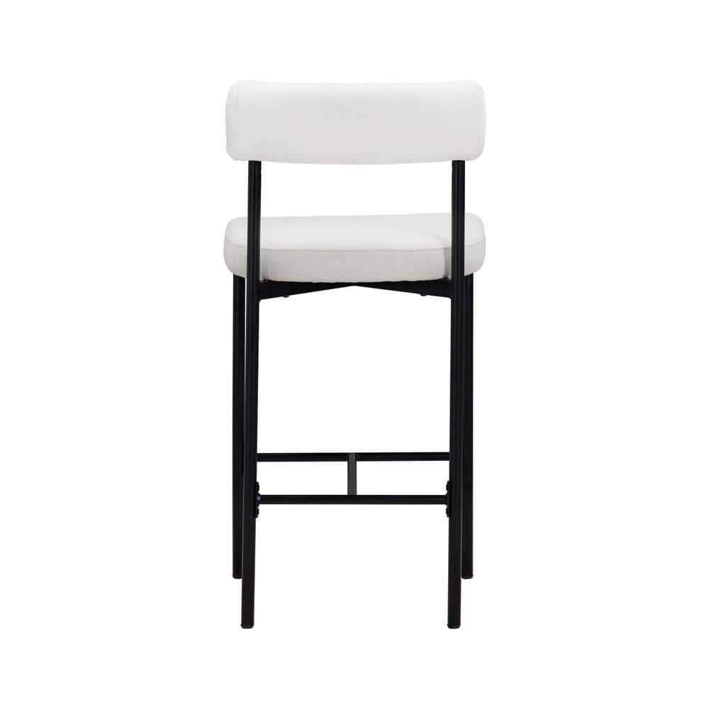 Dahlia Upholstered Counter Stool with Metal Frame