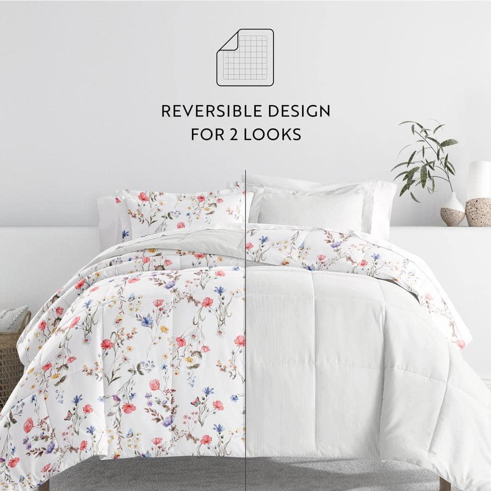 Becky Cameron Down-Alternative Comforter Set in Meadow Floral Stripe