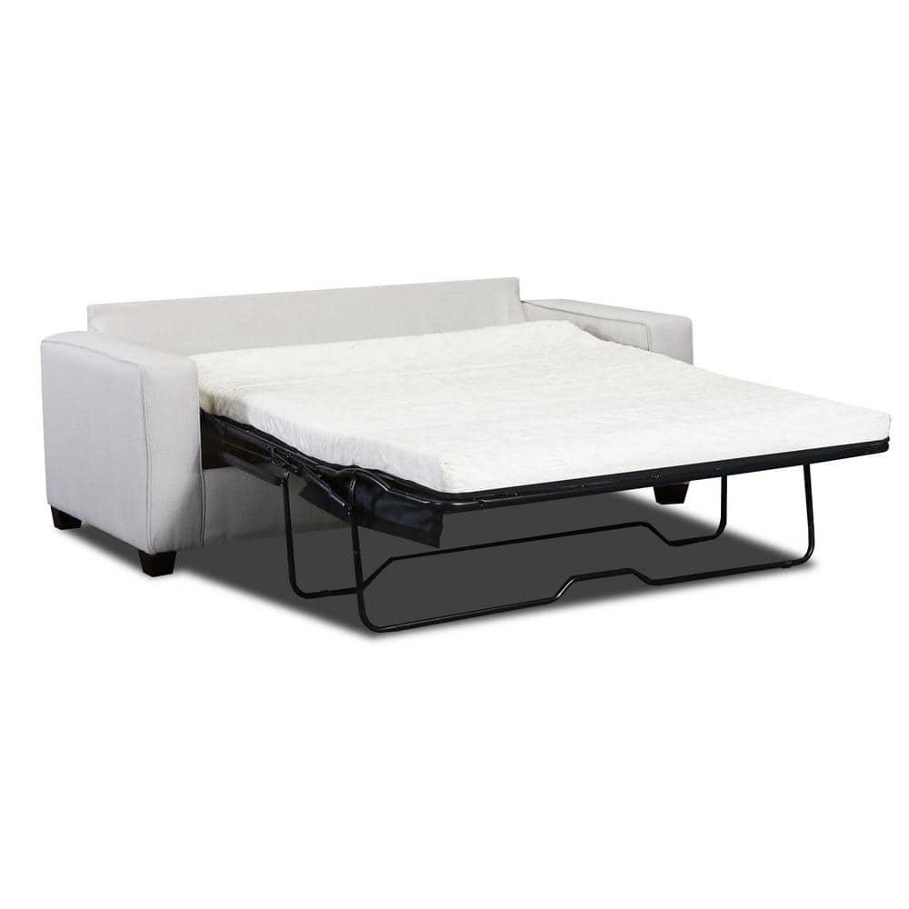 Furniture Classics Relay Linen Sofa Sleeper with Two Throw Pillows