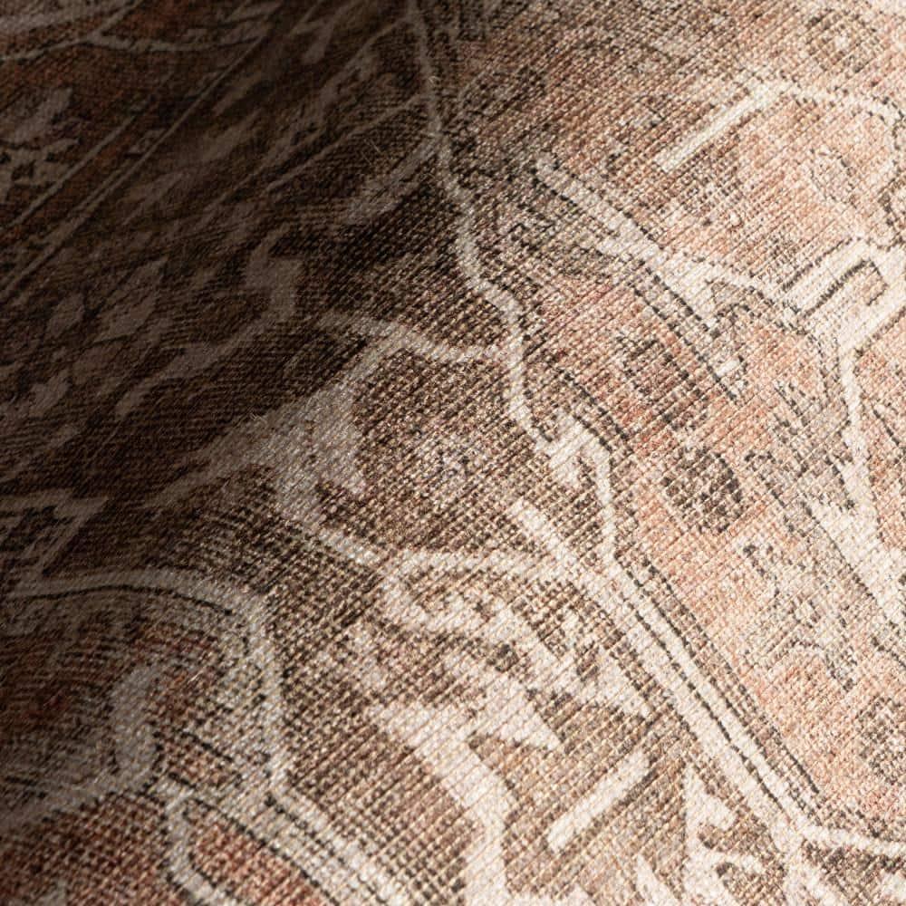 Nuloom Hillstone Collection Mariposa Traditional Vintage Medallion Area Rug, 6' 7" x 9', Ivory