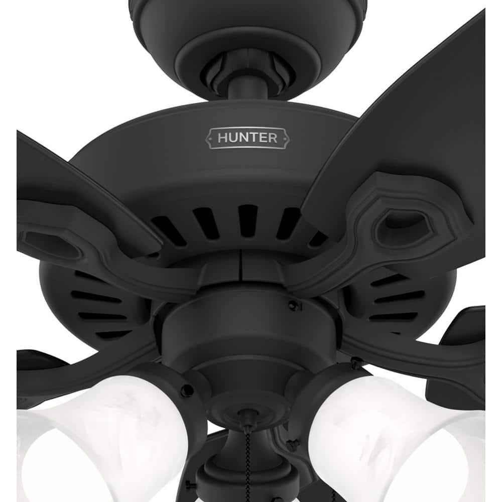 Builder Plus 52"5 - Blade Standard Ceiling Fan with Pull Chain and Light Kit Included