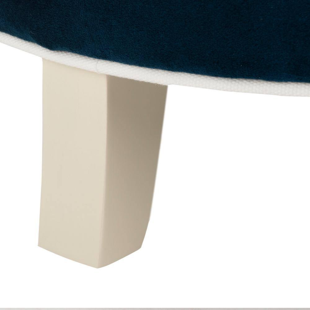 Amelia Tufted Storage Ottoman - Navy - Safavieh