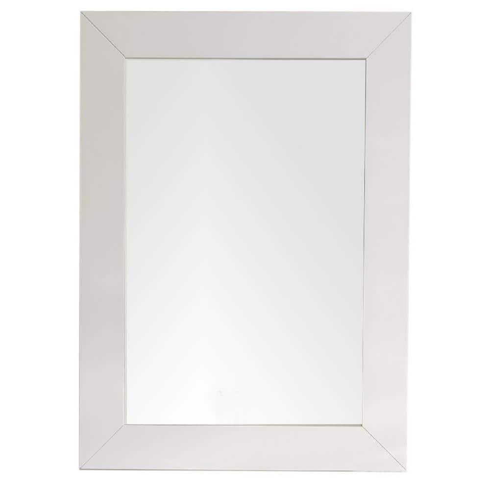 James Martin Vanities Weston 29" Rectangular Mirror, Bright White