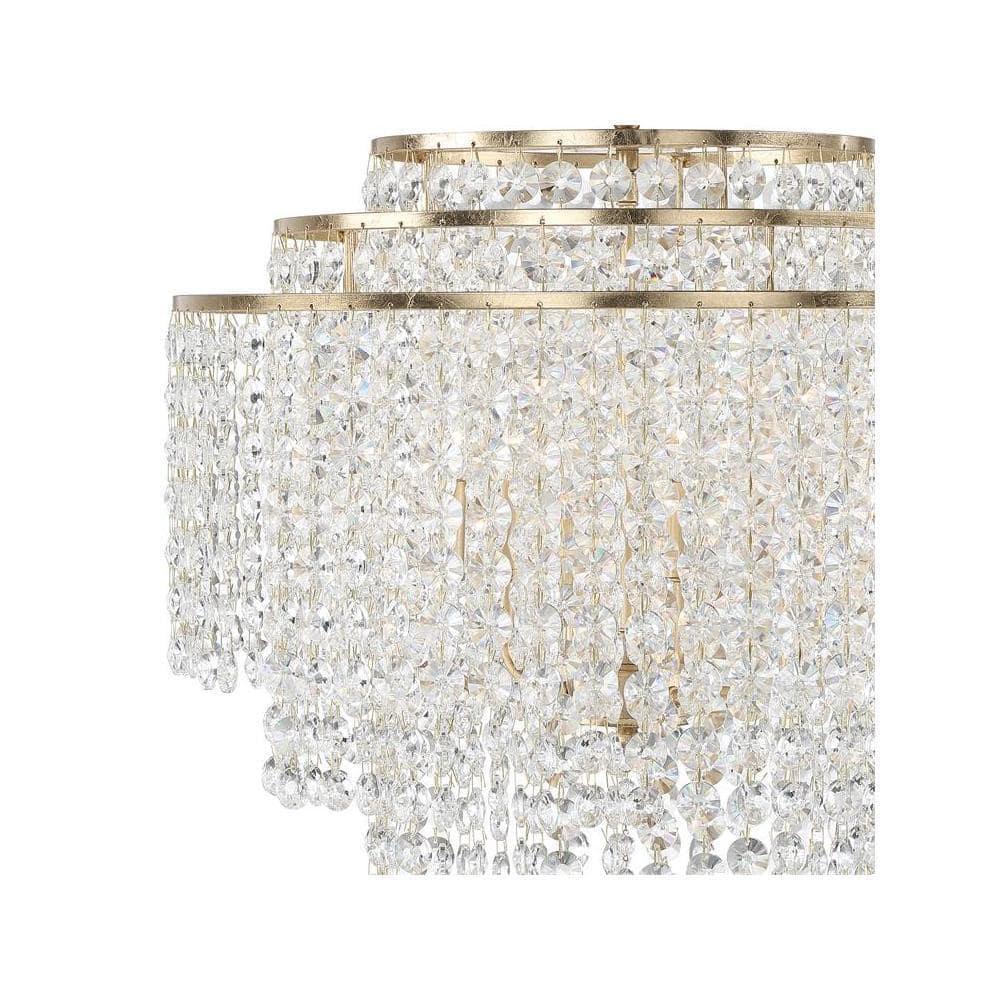 Crystorama Lighting Gabrielle 6 - Light Chandelier in  Antique Gold